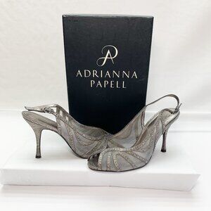 Adrianna Papell Fiji - Open toe Sling Back Pump - Peep toe - Rhinestones - 7.5